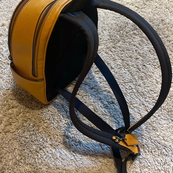 Coach Mustard Leather Backpack - Picture 2 of 5
